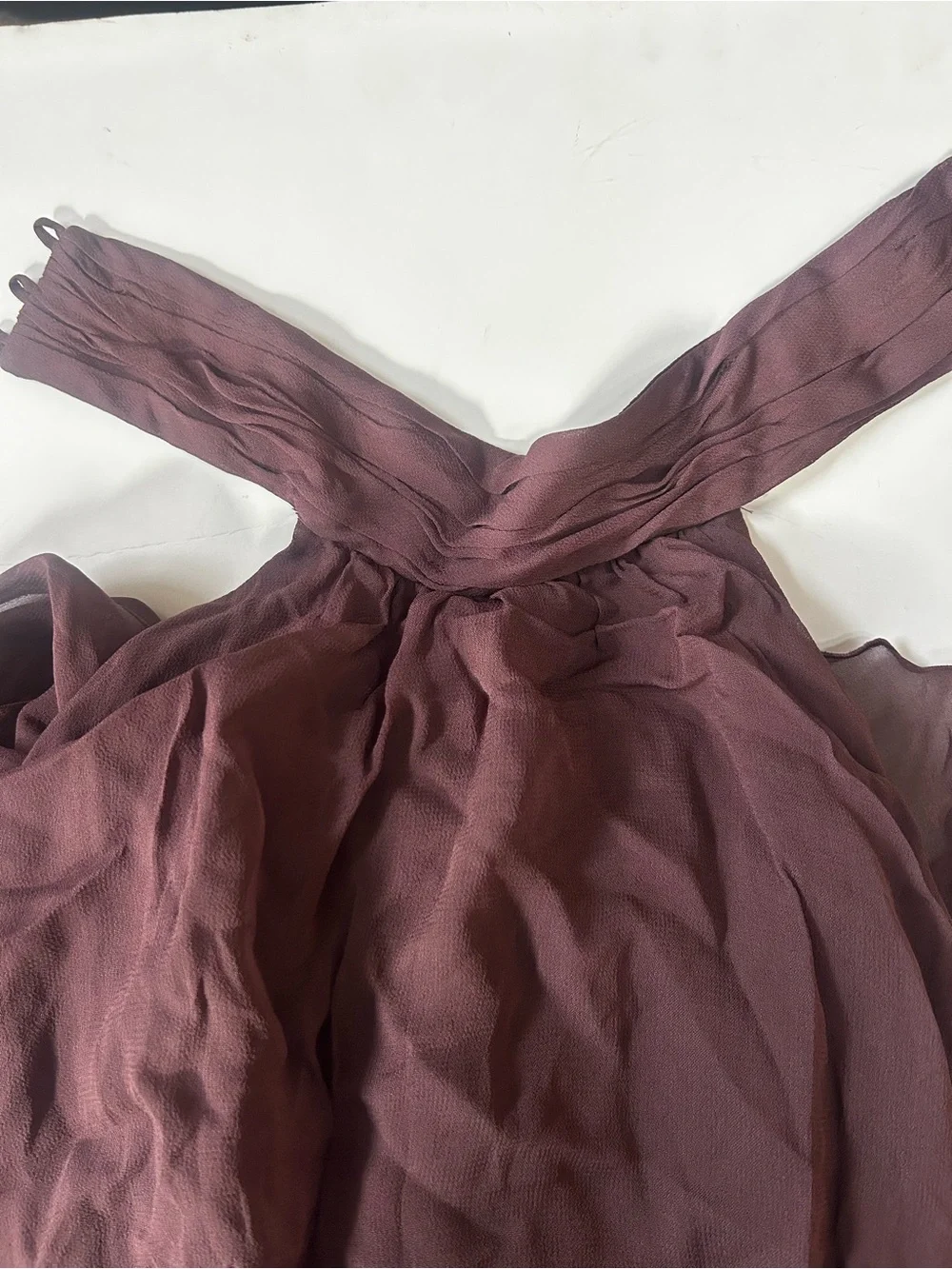 NWT (size small) MANGO HALTER DRESS WITH RUFFLES - Picture 7 of 9